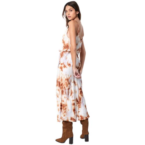 YFB Young Fabulous Broke Leyland Midi Skirt XS Tie Dye Slit Boho Thistle Cosmic - Picture 8 of 9